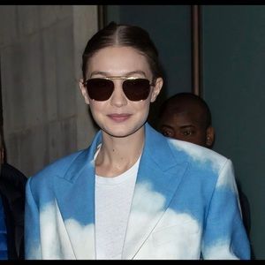 AMAVII BENJAMIN 18K GOLD AVIATOR SUNGLASSES - GIGI HADID